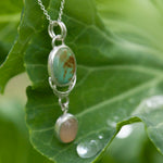 Load image into Gallery viewer, OOAK Osmose pendant #34 • Turquoise &amp; peach Onyx (ready to ship)
