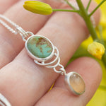 Load image into Gallery viewer, OOAK Osmose pendant #34 • Turquoise &amp; peach Onyx (ready to ship)
