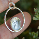 Load image into Gallery viewer, OOAK pendant with captured plant #10 • aquamarine (ready to ship)
