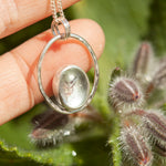 Load image into Gallery viewer, OOAK pendant with captured plant #10 • aquamarine (ready to ship)
