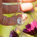 Load image into Gallery viewer, OOAK pendant with captured plant #11 • rose quartz (ready to ship)

