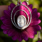 Load image into Gallery viewer, OOAK pendant with captured plant #11 • rose quartz (ready to ship)
