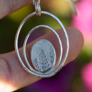 OOAK pendant with captured plant #11 • rose quartz (ready to ship)