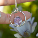 Load image into Gallery viewer, OOAK pendant with captured plant #12 • amethyst (ready to ship)
