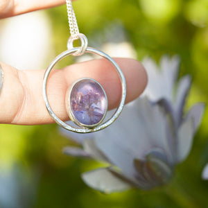 OOAK pendant with captured plant #12 • amethyst (ready to ship)