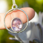 Load image into Gallery viewer, OOAK pendant with captured plant #12 • amethyst (ready to ship)
