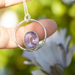 Load image into Gallery viewer, OOAK pendant with captured plant #12 • amethyst (ready to ship)
