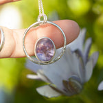 Load image into Gallery viewer, OOAK pendant with captured plant #12 • amethyst (ready to ship)
