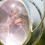 Load image into Gallery viewer, OOAK pendant with captured plant #13 • amethyst &amp; aquamarine (ready to ship)
