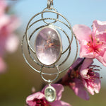 Load image into Gallery viewer, OOAK pendant with captured plant #13 • amethyst &amp; aquamarine (ready to ship)
