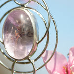 Load image into Gallery viewer, OOAK pendant with captured plant #13 • amethyst &amp; aquamarine (ready to ship)
