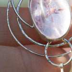 Load image into Gallery viewer, OOAK pendant with captured plant #13 • amethyst &amp; aquamarine (ready to ship)
