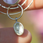Load image into Gallery viewer, OOAK pendant with captured plant #13 • amethyst &amp; aquamarine (ready to ship)
