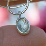 Load image into Gallery viewer, OOAK pendant with captured plant #13 • amethyst &amp; aquamarine (ready to ship)
