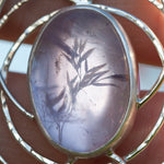 Load image into Gallery viewer, OOAK pendant with captured plant #13 • amethyst &amp; aquamarine (ready to ship)
