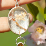 Load image into Gallery viewer, OOAK pendant with captured plant #14 • citrine &amp; garden quartz (ready to ship)
