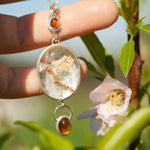 Load image into Gallery viewer, OOAK pendant with captured plant #14 • citrine &amp; garden quartz (ready to ship)
