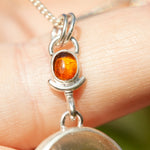 Load image into Gallery viewer, OOAK pendant with captured plant #14 • citrine &amp; garden quartz (ready to ship)
