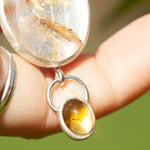 Load image into Gallery viewer, OOAK pendant with captured plant #14 • citrine &amp; garden quartz (ready to ship)

