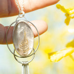 Load image into Gallery viewer, OOAK pendant with captured plant #15 • rutilated quartz (ready to ship)
