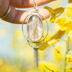 Load image into Gallery viewer, OOAK pendant with captured plant #15 • rutilated quartz (ready to ship)
