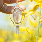 Load image into Gallery viewer, OOAK pendant with captured plant #15 • rutilated quartz (ready to ship)

