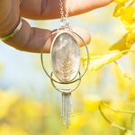 Load image into Gallery viewer, OOAK pendant with captured plant #15 • rutilated quartz (ready to ship)
