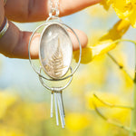 Load image into Gallery viewer, OOAK pendant with captured plant #15 • rutilated quartz (ready to ship)
