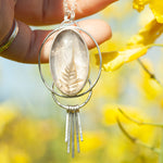 Load image into Gallery viewer, OOAK pendant with captured plant #15 • rutilated quartz (ready to ship)
