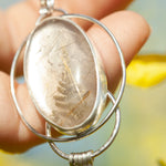 Load image into Gallery viewer, OOAK pendant with captured plant #15 • rutilated quartz (ready to ship)
