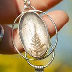 Load image into Gallery viewer, OOAK pendant with captured plant #15 • rutilated quartz (ready to ship)
