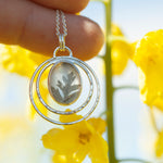 Load image into Gallery viewer, OOAK pendant with captured plant #18 • rose quartz (ready to ship)
