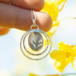 Load image into Gallery viewer, OOAK pendant with captured plant #18 • rose quartz (ready to ship)
