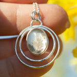 Load image into Gallery viewer, OOAK pendant with captured plant #18 • rose quartz (ready to ship)
