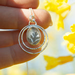 Load image into Gallery viewer, OOAK pendant with captured plant #18 • rose quartz (ready to ship)
