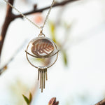 Load image into Gallery viewer, OOAK pendant with captured plant #19 • rose quartz (ready to ship)
