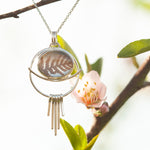 Load image into Gallery viewer, OOAK pendant with captured plant #19 • rose quartz (ready to ship)
