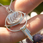 Load image into Gallery viewer, OOAK pendant with captured plant #19 • rose quartz (ready to ship)
