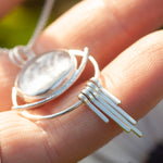 Load image into Gallery viewer, OOAK pendant with captured plant #19 • rose quartz (ready to ship)
