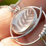 Load image into Gallery viewer, OOAK pendant with captured plant #19 • rose quartz (ready to ship)

