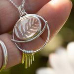 Load image into Gallery viewer, OOAK pendant with captured plant #19 • rose quartz (ready to ship)
