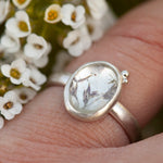 Load image into Gallery viewer, OOAK ring with captured plant #5 • aquamarine • size 51,5 (ready to ship)
