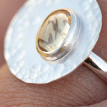 Load image into Gallery viewer, OOAK ring with captured plant #7 • citrine • size 55,5 (ready to ship)
