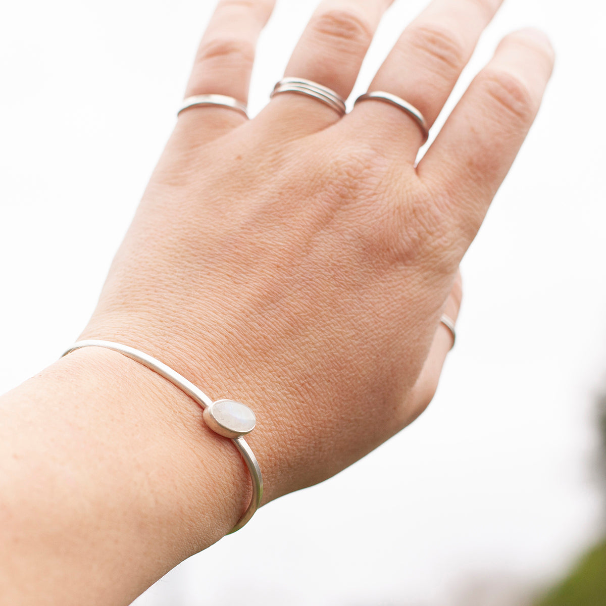 OOAK Elva bracelet #6 • white labradorite (ready to ship)