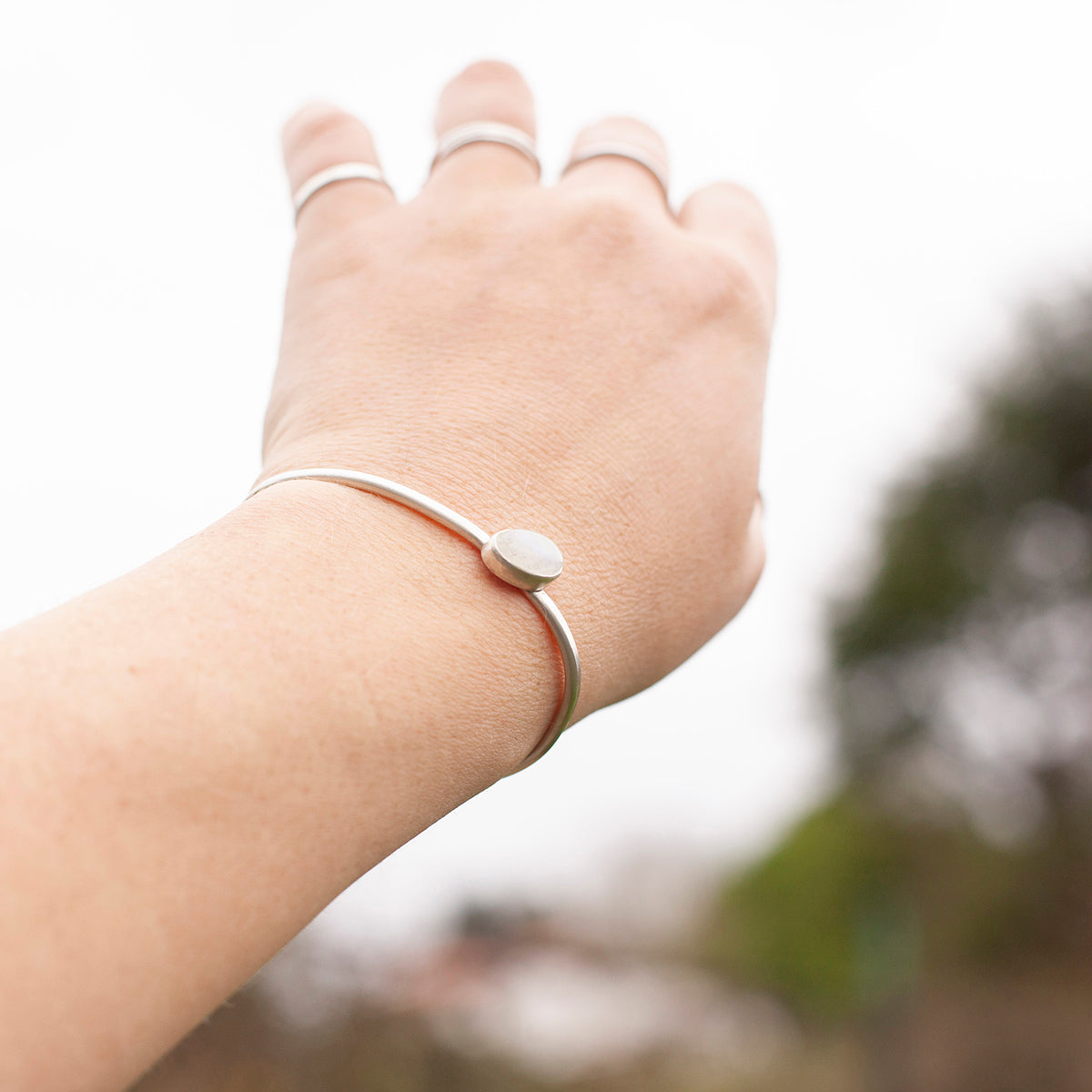 OOAK Elva bracelet #6 • white labradorite (ready to ship)