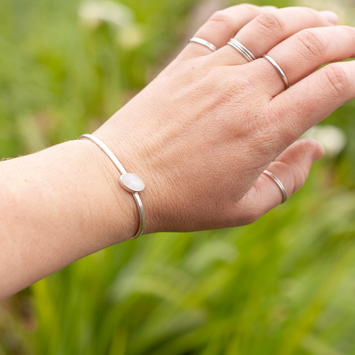 OOAK Elva bracelet #6 • white labradorite (ready to ship)