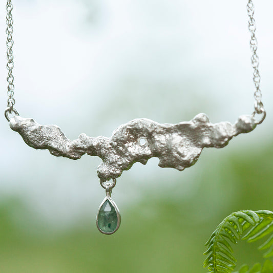 OOAK Lava necklace #2 • Kyanite (ready to ship)