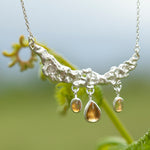 Afbeelding in Gallery-weergave laden, OOAK Lava necklace #4 • Citrine &amp; Opal (ready to ship)
