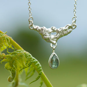 OOAK Lava necklace #5 • Kyanite (ready to ship)