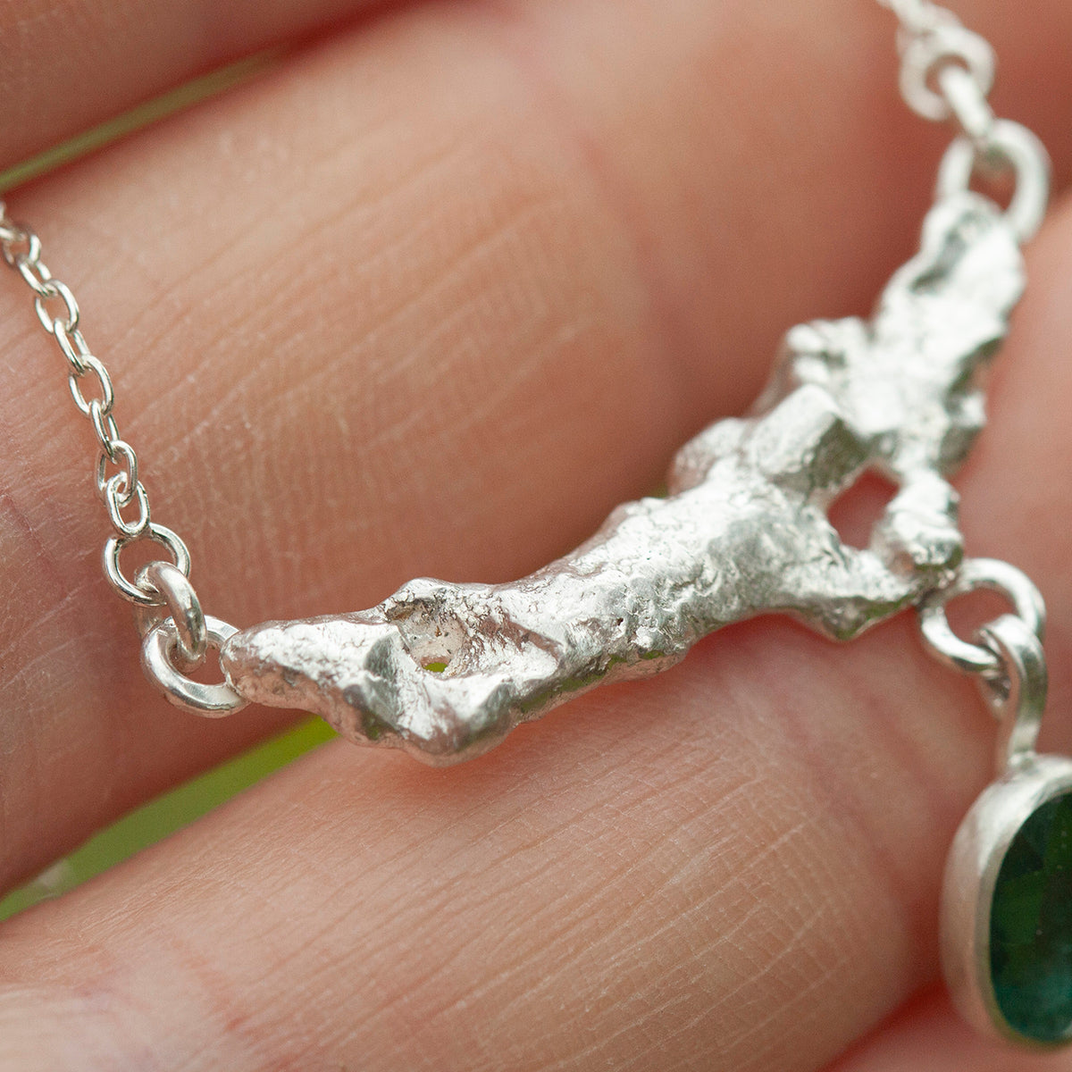 OOAK Lava necklace #6 • Kyanite (ready to ship)